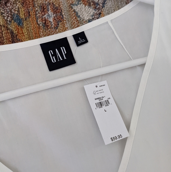 Gap white button down sleeveless dress - Picture 4 of 5